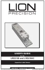 Lion Precision LRD2100 User Manual предпросмотр