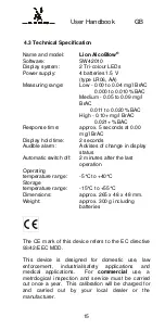 Preview for 15 page of LION AlcoBlow User Handbook Manual