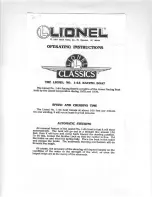 Lionel 1-44 Operating Instructions preview