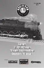 Lionel 2-10-4 Texas Steam Locomotive Owner'S Manual preview