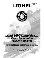 Lionel 2-8-0 Consolidation Owner'S Manual предпросмотр