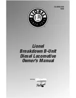 Предварительный просмотр 1 страницы Lionel Breakdown B-Unit Diesel Locomotive Owner'S Manual