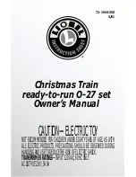 Предварительный просмотр 1 страницы Lionel Christmas Train Owner'S Manual