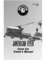 Lionel Crane Car American Flyer Owner'S Manual preview