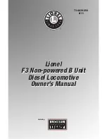 Предварительный просмотр 1 страницы Lionel F3 Non-powered B Unit Diesel Locomotive Owner'S Manual