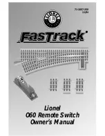 Предварительный просмотр 1 страницы Lionel Fastrack 060 Remote Switch Owner'S Manual