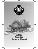 Lionel Gang Car Owner'S Manual предпросмотр