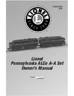 Lionel LCCA ALCo Passenger Set Owner'S Manual предпросмотр