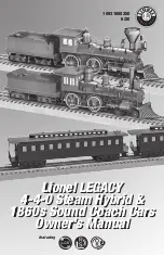 Lionel LEGACY 4-4-0 Owner'S Manual preview