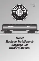 Lionel Madison TrainSounds Baggage Car Owner'S Manual предпросмотр