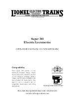 Lionel Super 381 Operator'S Manual предпросмотр