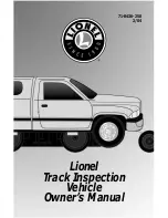 Lionel Track Inspection Vehicle Owner'S Manual предпросмотр