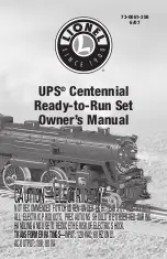 Lionel UPS Centennial Owner'S Manual предпросмотр