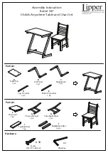 Preview for 1 page of Lipper Child’s Anywhere Table and Chair Set Assembly Instruction