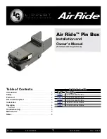 Предварительный просмотр 1 страницы Lippert Components Air Ride 155925 Installation And Owner'S Manual