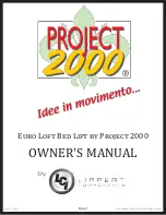 Предварительный просмотр 1 страницы Lippert Components Project 2000 12600 Series Owner'S Manual