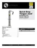 Lippert Components Quick Drop Tongue Jack Installation And Owner'S Manual preview