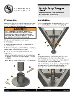 Preview for 3 page of Lippert Components Quick Drop Tongue Jack Installation And Owner'S Manual