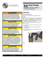 Preview for 4 page of Lippert Components Quick Drop Tongue Jack Installation And Owner'S Manual