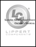 Предварительный просмотр 1 страницы Lippert Components Sliding Swivel Seat Base Owner'S Manual