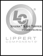 Lippert Components Solera Slide Topper Owner'S Manual предпросмотр