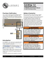 Предварительный просмотр 2 страницы Lippert Components SolidStep 3.0 Installation And Owner'S Manual