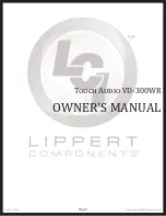 Предварительный просмотр 1 страницы Lippert Components Touch Audio VD300WR Owner'S Manual