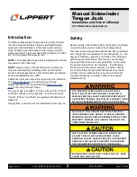 Preview for 2 page of Lippert 285420 Installation And Owner'S Manual