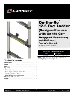 Preview for 1 page of Lippert On-the-Go 2021097938 Installation And Owner'S Manual