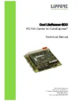 Предварительный просмотр 1 страницы Lippert PC/104 Carrier Cool LiteRunner-ECO Technical Manual