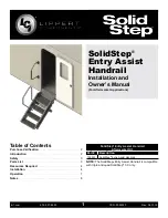 Lippert SolidStep Entry Assist Handrail Installation And Owner'S Manual предпросмотр