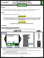 Preview for 1 page of Lippert TI-183 Programming And Operations Manual