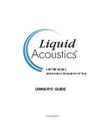 Предварительный просмотр 1 страницы Liquid Acoustics LB-100 Series Owner'S Manual