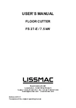 Preview for 1 page of Lissmac FS 27-E User Manual