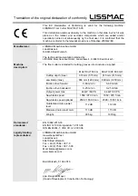 Предварительный просмотр 37 страницы Lissmac MULTICUT 800 Operating Manual