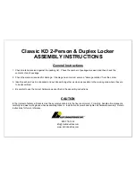 Предварительный просмотр 1 страницы List Industries Classic KD 2-Person Locker Assembly & Instruction Manual