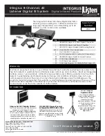 Предварительный просмотр 1 страницы Listen Technologies Integrus 8-Channel, 40 Listener Digital IR System LS-31 Brochure