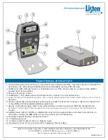 Preview for 2 page of Listen Technologies LR-500 Datasheet