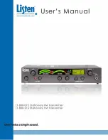 Предварительный просмотр 1 страницы Listen Technologies LT-800-216 User Manual