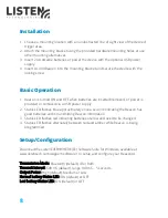 Preview for 8 page of Listen LA-490 User Manual