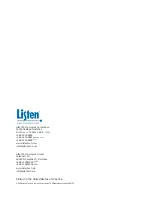 Preview for 84 page of Listen LR 400 Design Manual & Manual