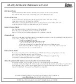 Preview for 2 page of Listen LR-42 Quick Reference Card