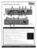 Preview for 2 page of Listen lt-800 User Manual