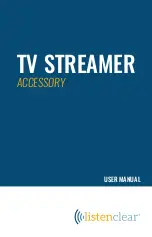 Preview for 1 page of ListenClear TV STREAMER User Manual