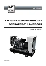 Предварительный просмотр 1 страницы Lister Petter alpha Series Operator'S Handbook Manual