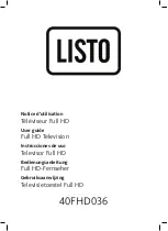 Listo 40FHD036 User Manual предпросмотр