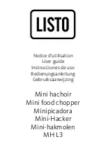 Preview for 1 page of Listo 8008553 User Manual