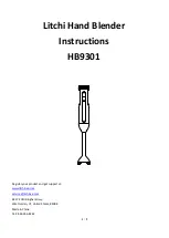 Предварительный просмотр 1 страницы Litchi HB9301 Instructions Manual