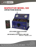 Предварительный просмотр 1 страницы Lite-Check INSPECTOR 920 Operation Manual