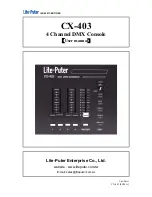 Preview for 1 page of Lite-Purter CX-403 User Manual